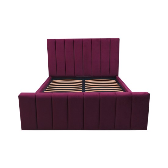 Pat tapitat BENE cu somiera rabatabila si spatiu de depozitare