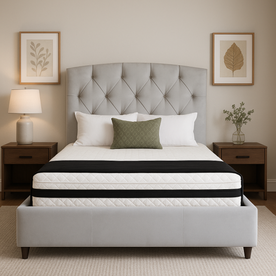 Pat tapitat NEW CHESTER cu somiera rabatabila si spatiu de depozitare