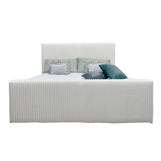 Pat tapitat AMOS NEW 5.0 cu somiera rabatabila si spatiu de depozitare