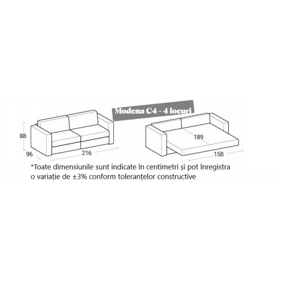 Canapea extensibila MODENA
