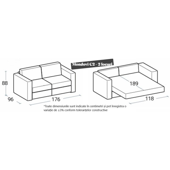 Canapea extensibila MONDOVI