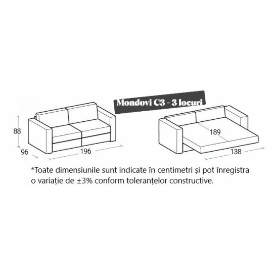 Canapea extensibila MONDOVI